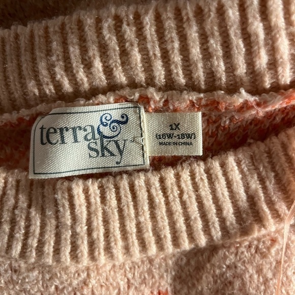 Terra & Sky Women’s Animal Print Plus Size Sweater - Picture 4 of 6